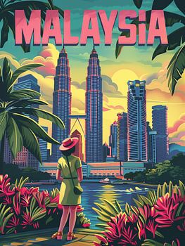 Ochtend Maleisië: Petronas Twin Towers Poster