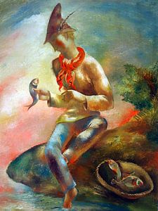 Überraschter Fischer - Eugeniusz Żak, 1925