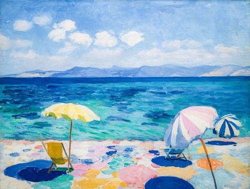 Couleur sur la plage grecque