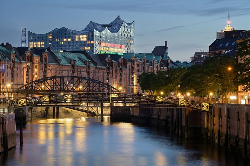 Blue hour over the Elbphilharmonie - Wonderful Hamburg by Rolf Schnepp