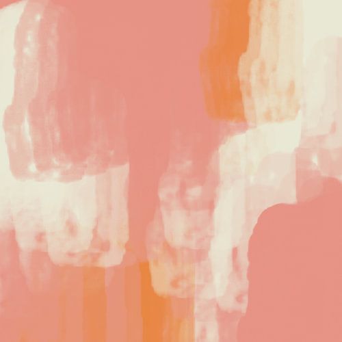 Abstracte kunst in neon- en pastelkleuren. Zalm, roze, wit nr. 2