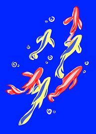 Vibrant Koi Fish Pattern by Art Kingdom