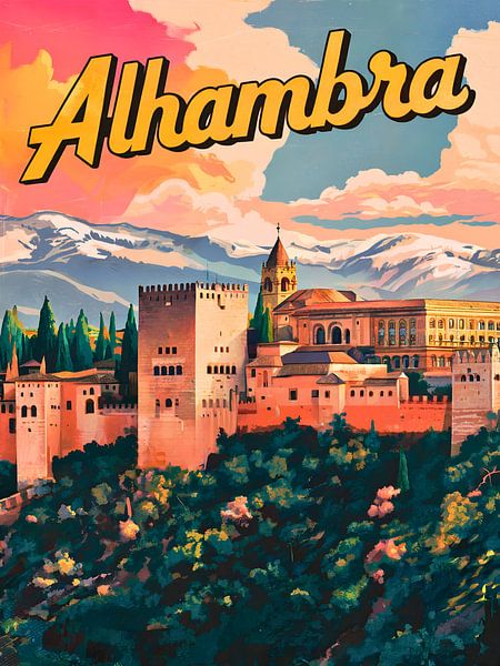 Malerische Alhambra Reis Druck von Robert Swaine