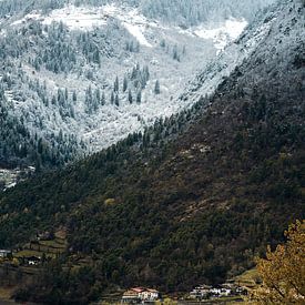 Berglandschap in de sneeuw van Zuid-Tirol van Jens Sessler