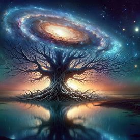 Arbre de vie au seuil de l'univers sur artefacti