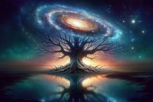 Lebensbaum an der Schwelle des Universums
