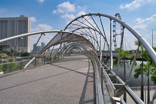 De Helix-brug oversteken