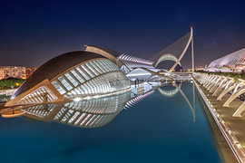 Night-time view of the City of Arts and Sciences by Christoph Hermann