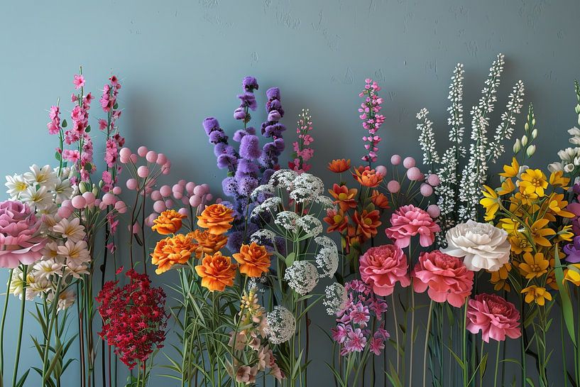 florale Kunst an der Wand von Egon Zitter