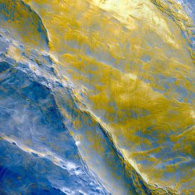 Abstraktes Blau mit Gelb Nr. 2 von Diana Mets