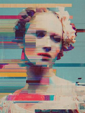 Glitch-Porträt von Franka Poulain