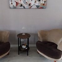 Klantfoto: Abstract Mensen Schilderij | Soulful Silhouettes Ensemble van Kunst Kriebels, als ArtFrame