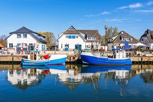 Fischerboote im Hafen von Vitte auf der Insel Hiddensee