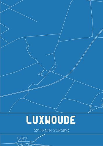Blauwdruk | Landkaart | Luxwoude (Fryslan)