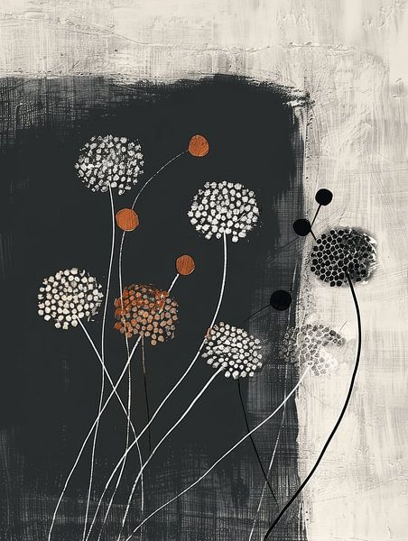 Botanischer Druck im japanischen Stil von Japandi Art Studio