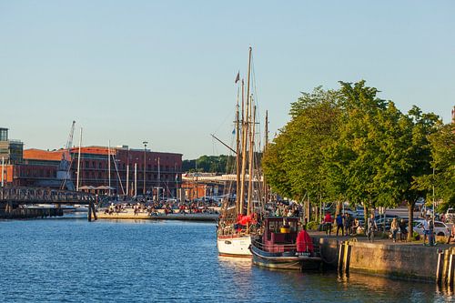 Untertrave , lumière du soir, Lübeck