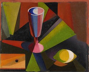 Heinrich Hoerle - Stillleben mit Glas und Zitrone