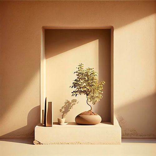 Terrace in the Sun with Plant