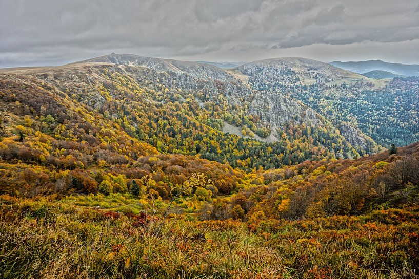 Vosges mountains in autumn colours by Jos van den Berg