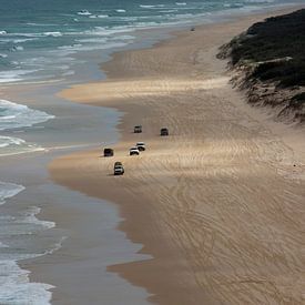 Beach highway Fraser Island Australie, sur Wouter Sikkema