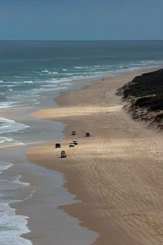 Beach highway Fraser Island Australie, sur Wouter Sikkema