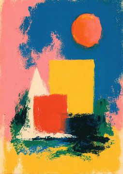 Geometric composition with sun by Niklas Maximilian