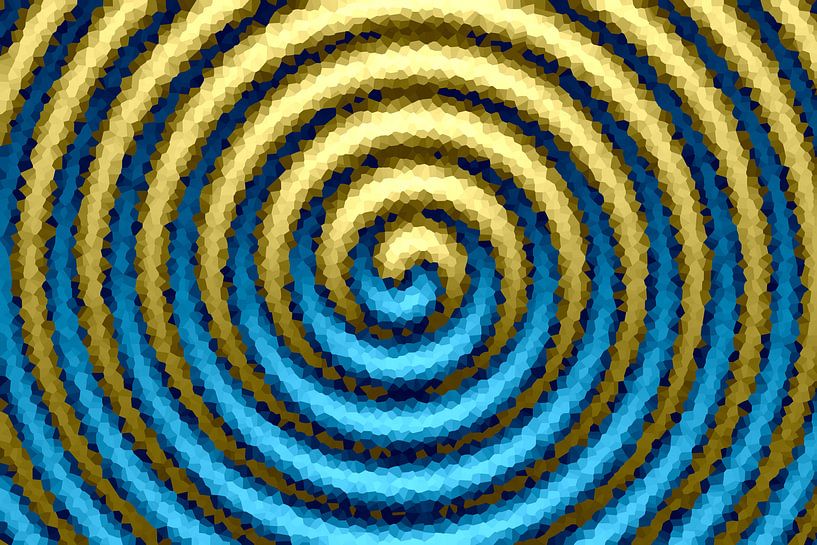 Spiraal blauw-goud van Marion Tenbergen