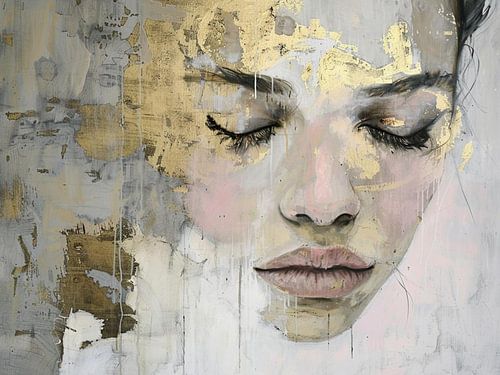 Tableau portrait abstrait - Décoration murale moderne