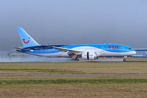Landende TUI Boeing 787-8 Dreamliner.