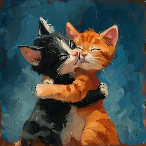 Schnurrhaar-Umarmung von Blickfänger Gemälde