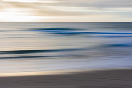 Wellen am Strand / verwischt in Sylt an der Nordsee - ICM-Fotografie