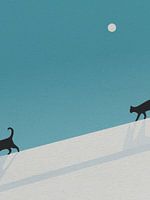 Minimal art grappig volgende kat