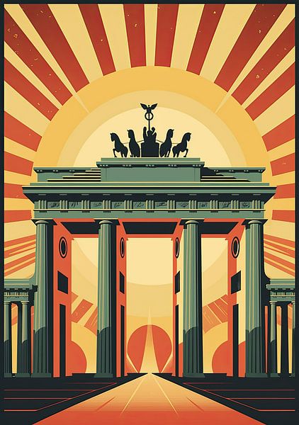 Pop Art Berlijn Brandenburger Tor van Niklas Maximilian