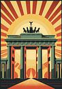 Pop Art Berlijn Brandenburger Tor van Niklas Maximilian thumbnail