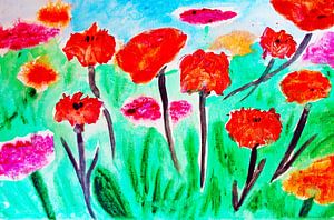 Sommerwiese abstrakt