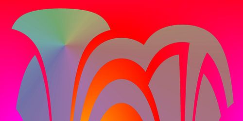 Abstraktsparsame Landschaft