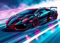 Lamborghini Sesto Elemento Neon 7