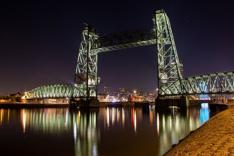 De Hef in Rotterdam bei Nacht von Jeffrey Reit