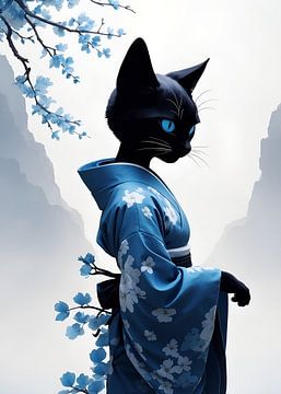 chat en kimono