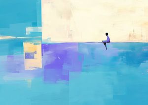 Peinture abstraite avec résident