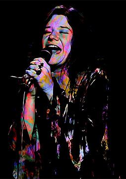 Janis Joplin in kleurrijk 3 van Andika Bahtiar