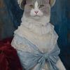 Chartreux-Katze im Napoleon-Porträt von MIROKKU