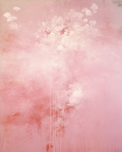 Modern and abstract painting in pink by Studio Allee