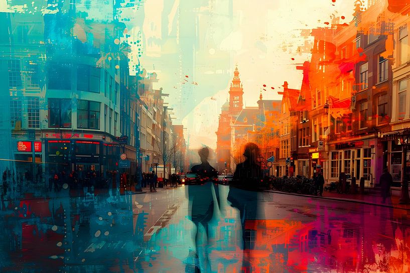 Kleurrijke stad Amsterdam van But First Framing