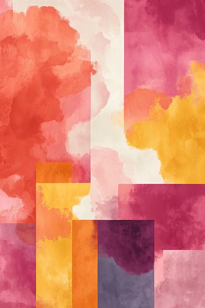Color planes in pink and orange shades no.1 by Studio BB