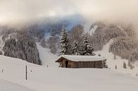 Cabane de montagne dans la neige par Guido Akster Aperçu