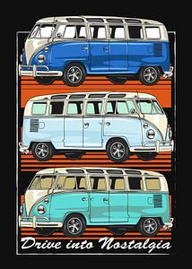 Ikonischer Retro T2 Microbus