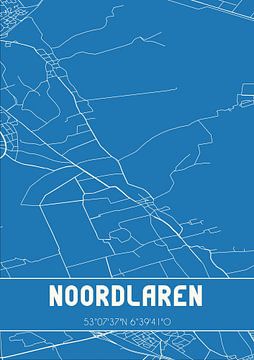 Blauwdruk | Landkaart | Noordlaren (Groningen) van Rezona