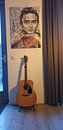 Kundenfoto: Johnny Cash mit Gitarren malerei. von Jos Hoppenbrouwers