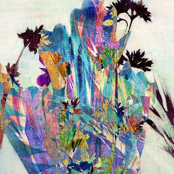 bloemen - licht en schaduw met zwart